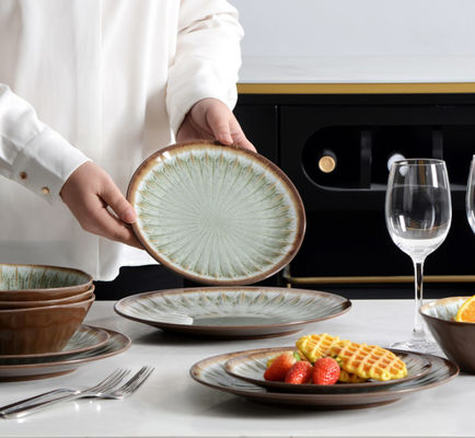 Placas e tigelas para festas 12pc Melamina Servidores de jantar