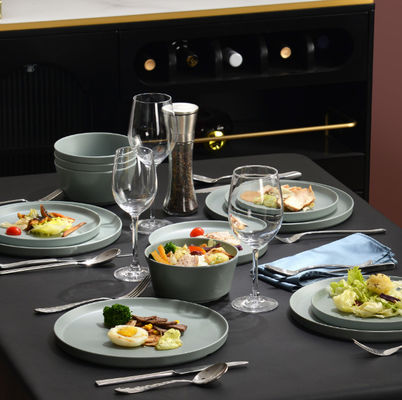 Conjunto de utensílios de mesa de melamina inquebrável Lavadora de louça segura Sage livre de BPA