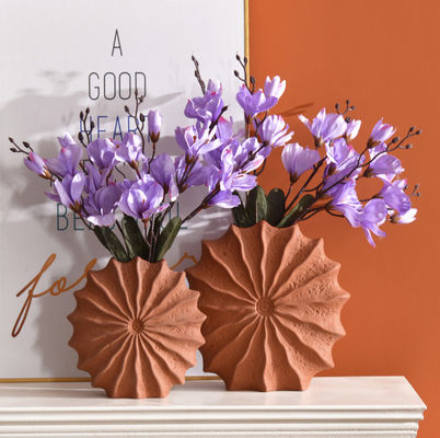 Vaso de cerâmica para decoração de casa, conjunto de 2, Vaso de terracota, Vaso de flores, Vaso de flores secas, Vaso de flores de corte, Decoração de outono