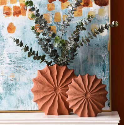 Vaso de cerâmica para decoração de casa, conjunto de 2, Vaso de terracota, Vaso de flores, Vaso de flores secas, Vaso de flores de corte, Decoração de outono