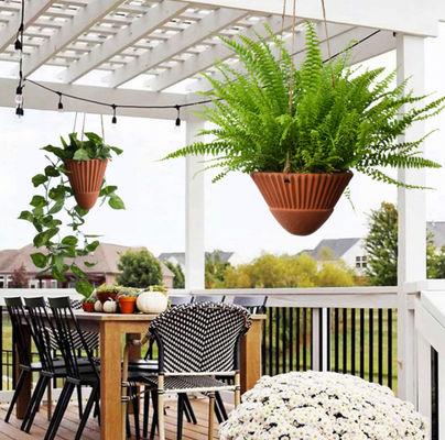 Planteiras penduradas para plantas de interior, Planteiras penduradas de terracota, Potes de plantas penduradas de cerâmica, Cestas penduradas, Planteiras penduradas