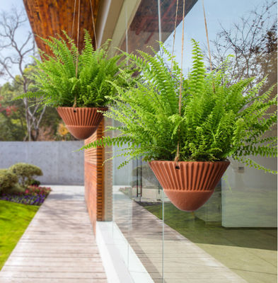 Planteiras penduradas para plantas de interior, Planteiras penduradas de terracota, Potes de plantas penduradas de cerâmica, Cestas penduradas, Planteiras penduradas