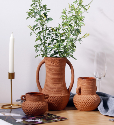 Decoração de casa de campo com vasos de cerâmica nórdica resistentes a manchas