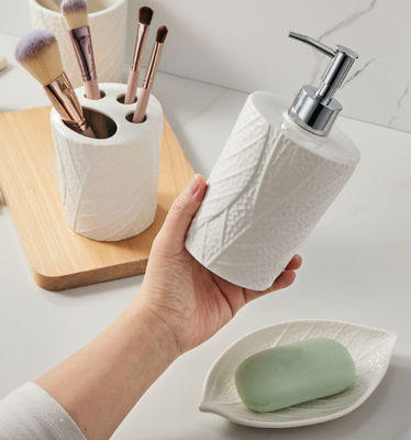 4 peças de porta de escova de dentes de cerâmica branca livre de chumbo