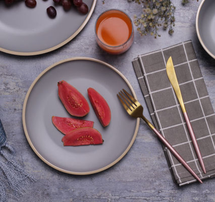 Gufaith 4 Melamina Servidores de Jantar Conjunto pratos e tigelas 12 Pcs