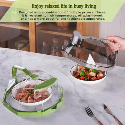 Finíssimo Micro-ondas Nice Splatter Cover Food Kitchen Gadgets 10 polegadas com alça