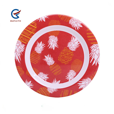 3PCS Red Melamine Dinnerware Set para acampamento interior uso exterior cozinha