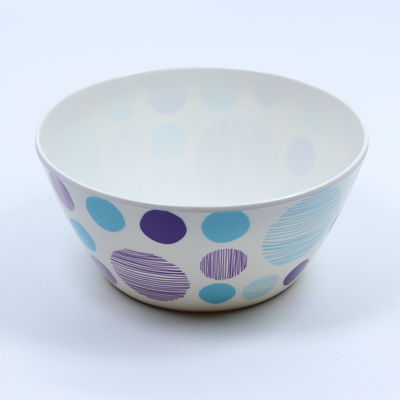 Conjunto de utensílios de jantar de melamina azul com tigela de mistura