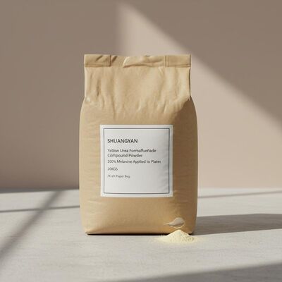 SHUANGYAN Formaldeído de Ureia Amarelo em Pó Composto 100% Melamina Aplicada a Chapas 20 kg/saco de papel Kraft