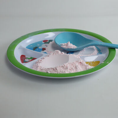 Pó de Melamina Rosa GUFAITH Grau Alimentício Resina de Formaldeído de Melamina Matéria-Prima para Louças Composto de Moldagem de Melamina Cor Estável Excelente Fluxo