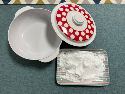 99,8% pó de Min Purity Melamine Raw Material para a categoria industrial da louça da melamina A5