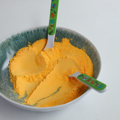 Pó de Resina de Melamina e Formaldeído Amarelo GUFAITH de Grau Alimentício para Fabricação de Pratos, Copos, Bandejas, Tigelas e Colheres para Uso Doméstico, Hotel e Piquenique